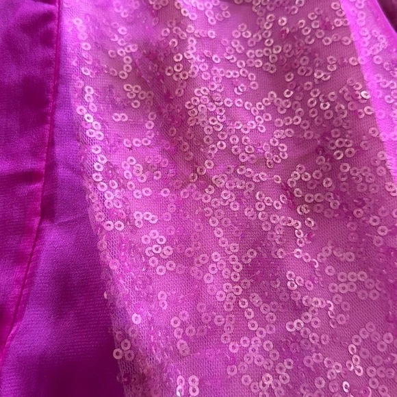 La Femme Magenta Paradise Embellished Layered-Skirt Sweetheart Gown - Picture 16 of 16